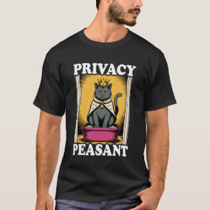 Camiseta Caixa de Areia para Gato Divertida Privacidade Cam