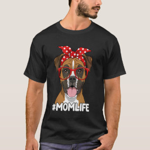 Camiseta Caixa de Cão Bonito com Lenço de Bolinhas Vermelha