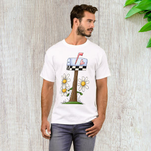 Camiseta Caixa de Correio com Margaridas e Bandeira de Cora