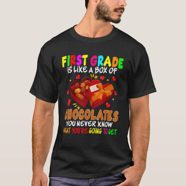 Camiseta Caixa De Dia de os namorados De Chocolates Teac (Frente)