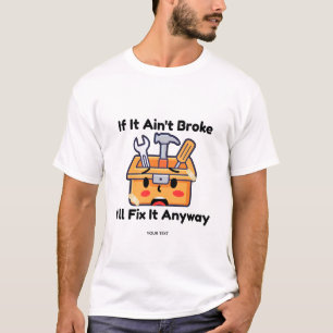 Camiseta Caixa de Ferramentas de Faz-Tudo Engraçada Piada P