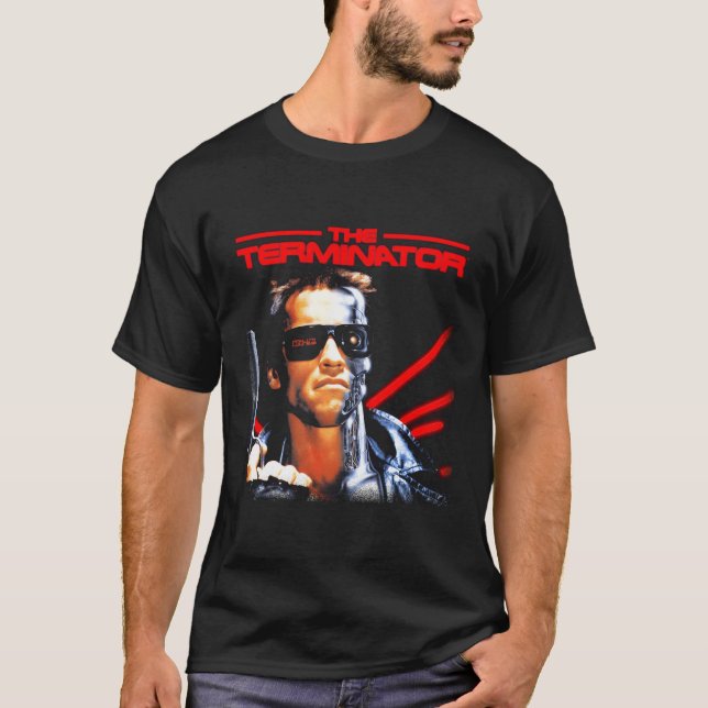 Camiseta Caixa de filme do terminador (Frente)