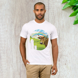 Camiseta Caixa de Leite Fresco e Fazenda de Vacas