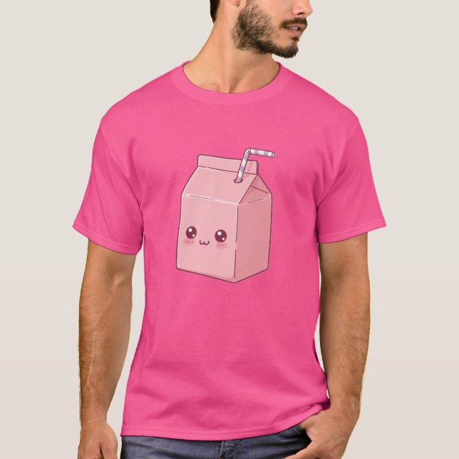 Camiseta Caixa de Leite Sorridente – Conceito de Personagem (Frente)