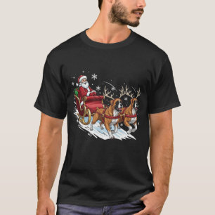 Camiseta Caixa de Natal Engraçado Amante de Cães Xmas