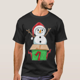 Camiseta Caixa de Natal Snowman
