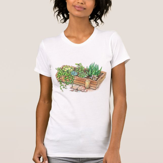 Camiseta Caixa de Plantador Suculente (Frente)