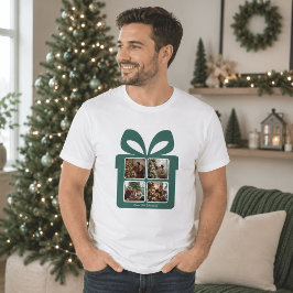 Camiseta Caixa de Presente de Natal Personalizada com Foto