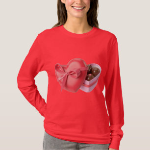 Camiseta Caixa de Presente em Forma de Coração – T-Shirt de