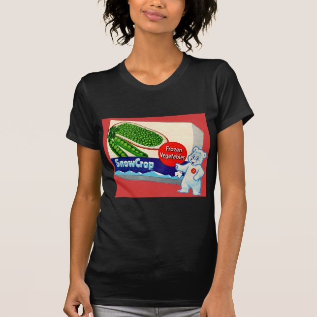 Camiseta Caixa de produtos hortícolas de ursinho, serração  (Frente)
