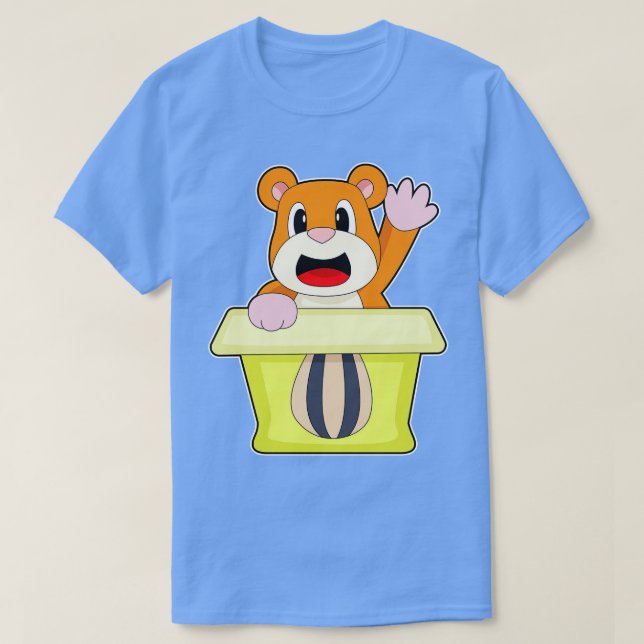 Camiseta Caixa de Semente de Hamster (Frente do Design)