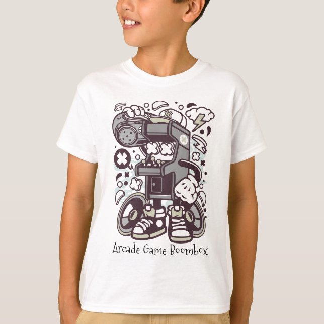 Camiseta Caixa de Som de Jogo de Arcade (Frente)