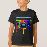 Caixa de Som Pintura Dripng Divertida Música Antig