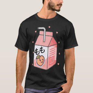 Camiseta Caixa de Sumo de Pêssego Aestético Japonês Otaku d