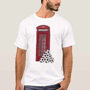 Camiseta Caixa de Telefone Vermelha Britânica Vintage Futeb