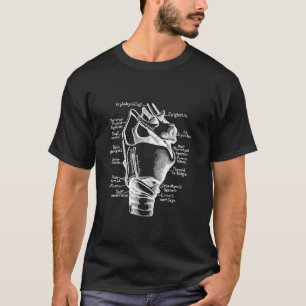 Camiseta Caixa de Voz da Laringe Humana Ilustração Anatômic