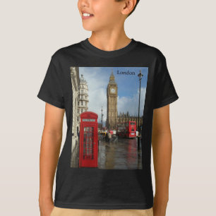 Camiseta Caixa do telefone de Londres & Big Ben (St.K)