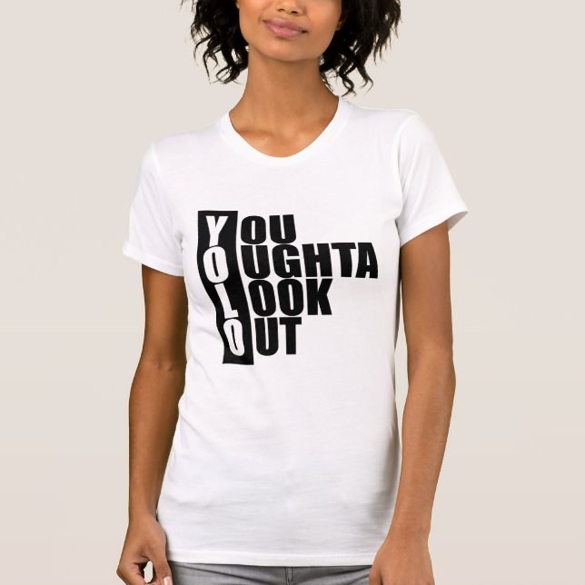 Camiseta Caixa do vertical de YOLO (Frente)