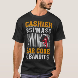 Camiseta Caixa Em Um Ladrão De Código De Barras