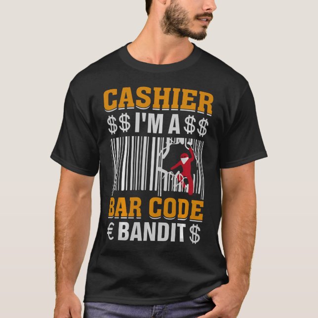 Camiseta Caixa Em Um Ladrão De Código De Barras (Frente)