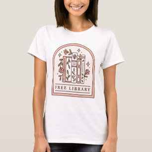 Camiseta Caixa estética de livros de biblioteca gratuita