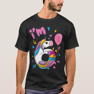 Camiseta Caixa I  6 Anos Festa de aniversário Rapariga