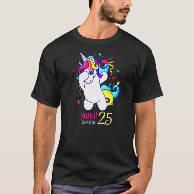 Camiseta Caixa Ich 25 Einhorn Tupfen Cute 25 Dabbing Unicor (Frente)
