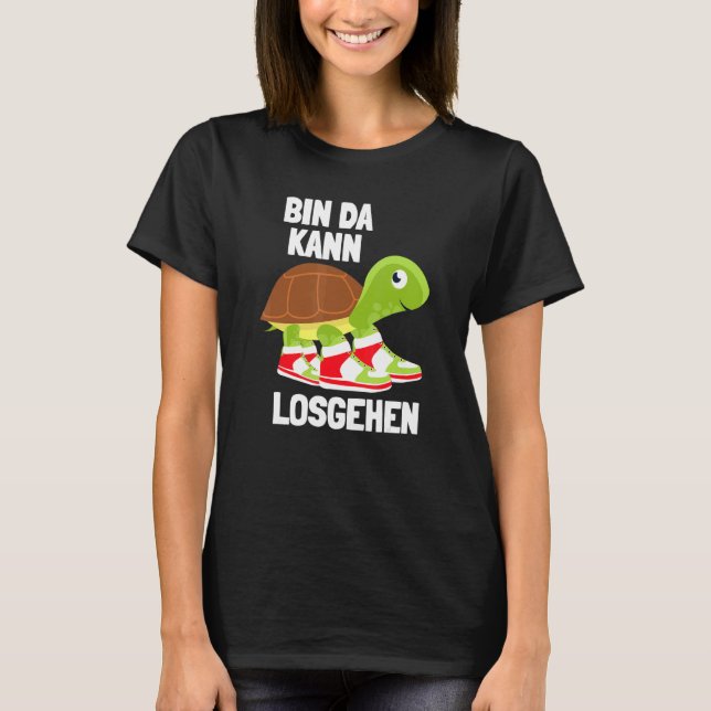 Camiseta Caixa Ich Da Kann Losgehen Turtle Sneakers Zu Lät  (Frente)