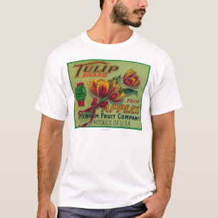 Camiseta Caixa LabelYakima de Apple da tulipa, WA