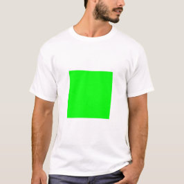 Camiseta Caixa legal sólida brilhante de tela verde néon mo