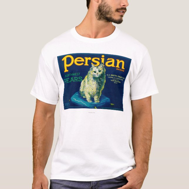 Camiseta Caixa persa LabelYakima da pera, WA (Frente)