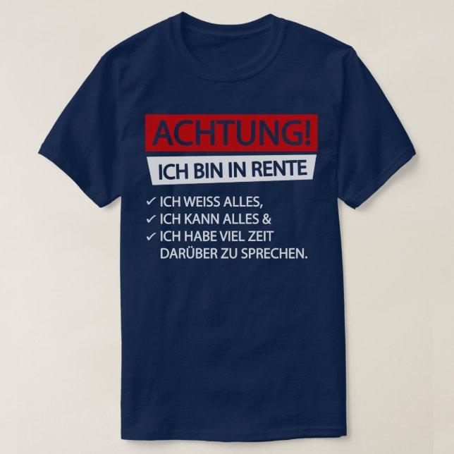 Camiseta Caixa rica Achtung em rente white (Frente do Design)