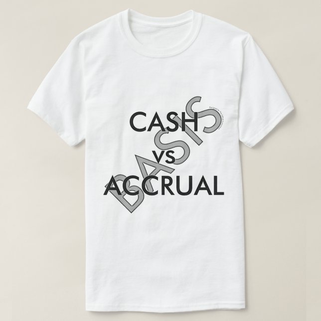 Camiseta "CAIXA vs ACCRUAL" (Frente do Design)