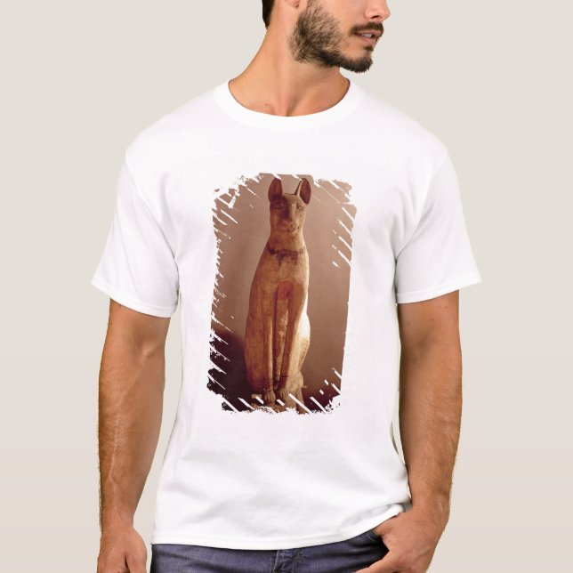 Camiseta Caixão de um gato protegido pela deusa Bastet (p (Frente)
