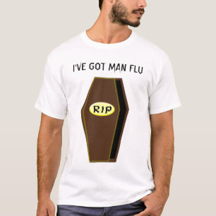 Camiseta Caixão engraçado da gripe do homem do RASGO da