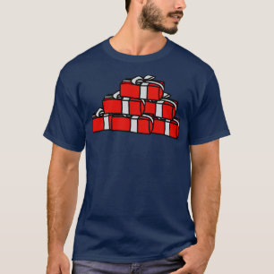 Camiseta Caixas de presentes de Natal