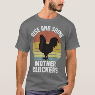 Camiseta Caixas-mãe brilhantes e leves pintam frango longe