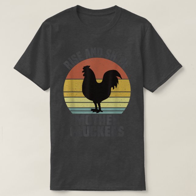 Camiseta Caixas-mãe brilhantes e leves pintam frango longe (Frente do Design)