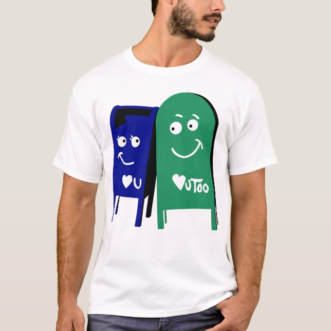 Camiseta caixas postais de Denver eu te amo (Frente)