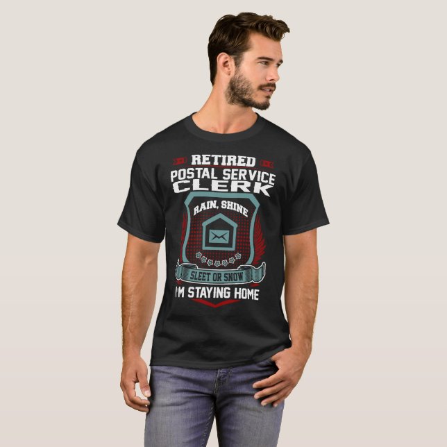 Camiseta Caixeiro aposentado do serviço postal que (Frente Completa)