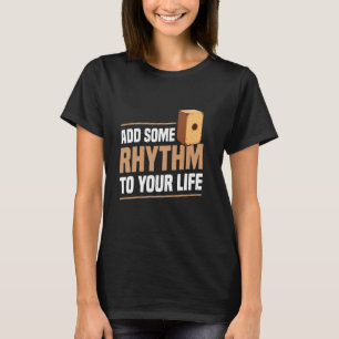 Camiseta Cajón Jamming Cajón Tambor Adicione Algum Ritmo Pe