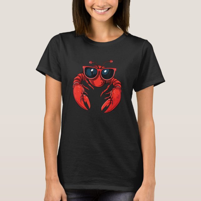 Camiseta Cajun Crawfish Boil Party Crawfish Sunglasses Mard (Frente)