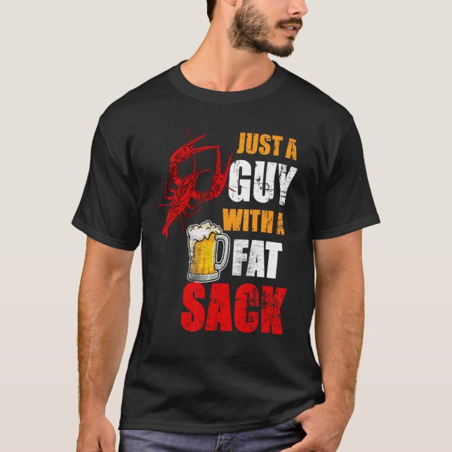 Camiseta Cajun Crawfish Festa Apenas Uma Cara Com Um Sa Gor (Frente)