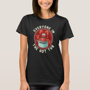 Camiseta Cajun Crawfish Festa Todos Na Tubo Quente