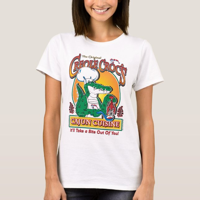 Camiseta Cajun Crocs Ceole Cuisine (Frente)