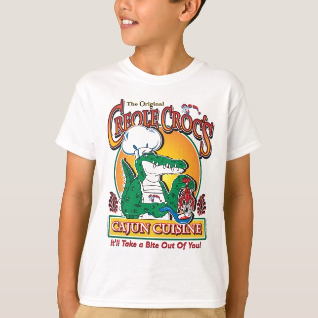 Camiseta Cajun Crocs Ceole Cuisine (Frente)