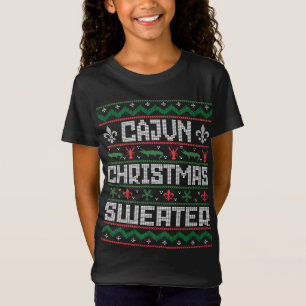 Camiseta Cajun Ugly Christmas Xmas Sweater Louisiana Holida