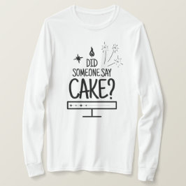 Camiseta Cake Lover Quote Minimal Black Typography White