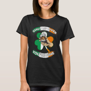 Camiseta Cala Fígado Você Está Bem Bebendo no Dia de São Pa