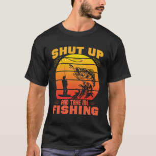 Camiseta Cala-te e leva-me a pescar o touro da pesca